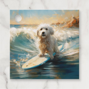 Coton De Tulear Beach Surfmalerei Geschenkanhänger