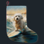 Coton De Tulear Beach Surfmalerei Kleiner Weihnachtsstrumpf<br><div class="desc">Tauchen Sie ein in die spielerische Welt des Kaninchen-Abenteuers mit diesem faszinierenden Bild. Ein gepflegter Hund geht zu den Wellen und reitet geschickt auf einem sonnengeküssten Strand. Das lebendige Kunstwerk vereint wunderbar das Wesentliche der Erregung am Strand, während der Hund furchtlos auf den Wellen reitet und den Geist von Spaß...</div>