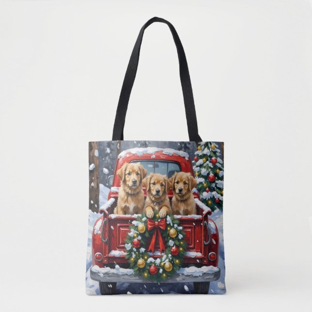 Coton de Tulear Christmas Red Truck Holiday Tasche (Vorderseite)