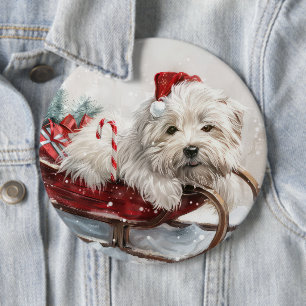 Coton De Tulear Dog Weihnachtsfest Button