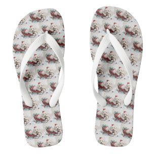 Coton De Tulear Dog Weihnachtsfest Flip Flops