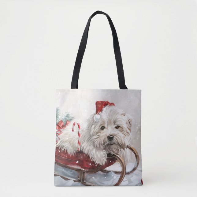 Coton De Tulear Dog Weihnachtsfest Tasche (Vorderseite)