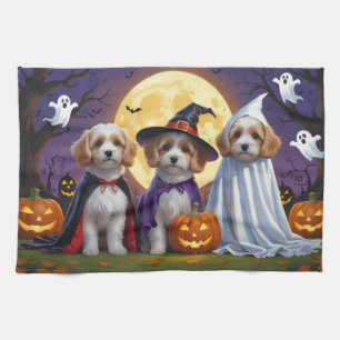 Coton De Tulear Dogs Pumpkin Halloween Funny Geschirrtuch