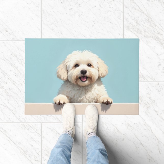 Coton de Tulear Fußmatten Kunst Fußmatte (Indoor)