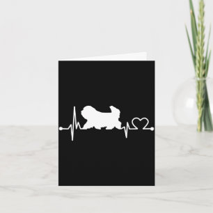 Coton de Tulear Herzschlag lustiger Hund Haustier Karte