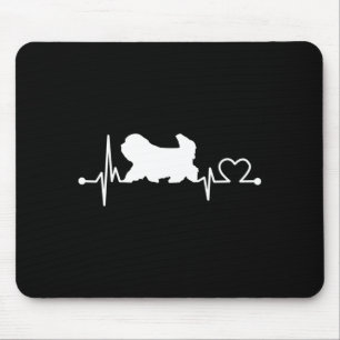 Coton de Tulear Herzschlag lustiger Hund Haustier  Mousepad