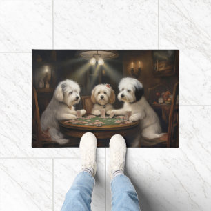 Coton De Tulear Hunde Poker Art Fußmatte