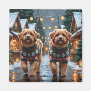 Coton De Tulear Hunde Weihnachten Schnee Feiertag Magnet