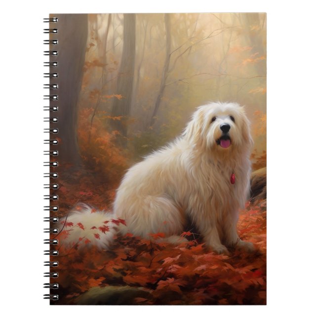 Coton De Tulear im Herbst Leaves Fall Inspiriert Notizblock (Vorderseite)