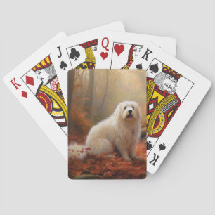 Coton De Tulear im Herbst Leaves Fall Inspiriert Spielkarten