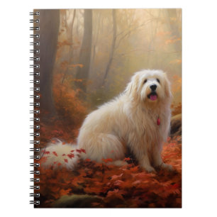 Coton De Tulear im Herbstlaub Fall Inspire Notizblock