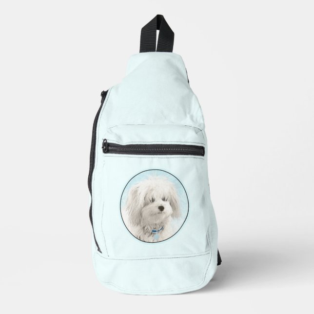 Coton de Tulear Malerei Niedlich Original Haustier Crossbody Bag (Vorderseite)