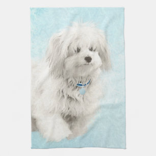 Coton de Tulear Malerei - Süße originelle Hundekun Geschirrtuch