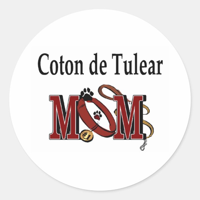 Coton De Tulear Mama Sticker (Vorderseite)