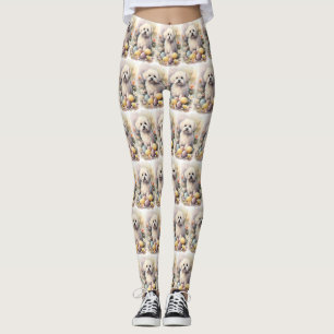 Coton De Tulear mit Ostereier Urlaub Leggings