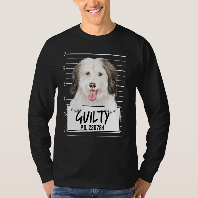 Coton De Tulear Mugshot Guilty Dog T-Shirt (Vorderseite)