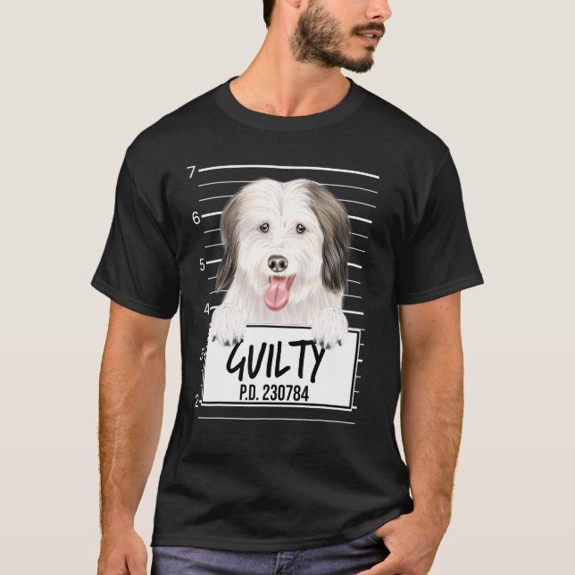 Coton De Tulear Mugshot Guilty Dog T-Shirt (Vorderseite)