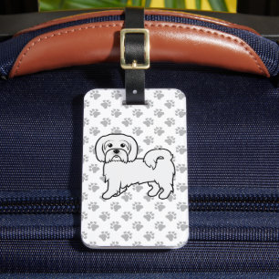 Coton de Tulear Niedlich Cartoon Dog & Custom Text Gepäckanhänger