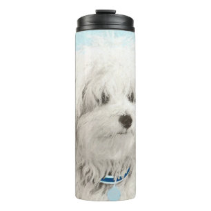 Coton de Tulear Painting - Cute Original Dog Art Thermosbecher