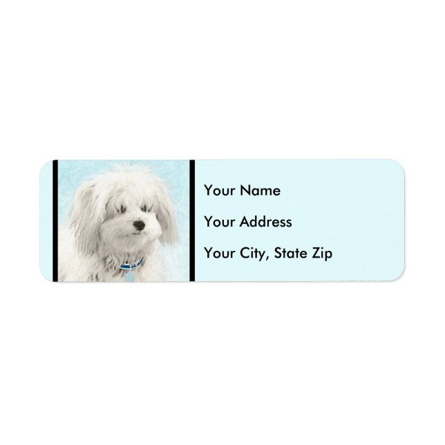 Coton de Tulear Painting - Niedliche Original Dog  (Vorne)