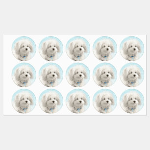 Coton de Tulear Painting - Niedliche Original Dog  Etiketten