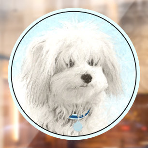 Coton de Tulear Painting - Niedliche Original Dog Fensteraufkleber