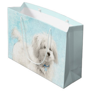 Coton de Tulear Painting - Niedliche Original Dog Große Geschenktüte