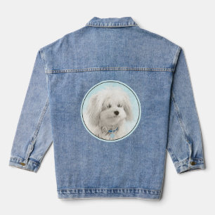 Coton de Tulear Painting - Niedliche Original Dog Jeansjacke