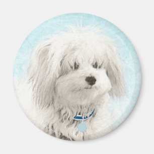 Coton de Tulear Painting - Niedliche Original Dog Magnet