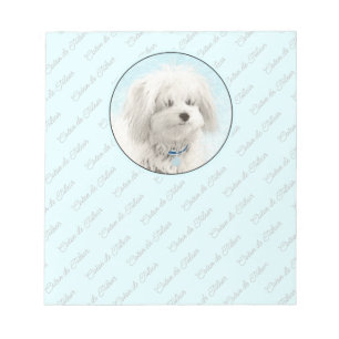 Coton de Tulear Painting - Niedliche Original Dog Notizblock