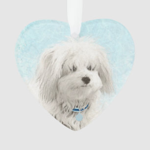 Coton de Tulear Painting - Niedliche Original Dog Ornament
