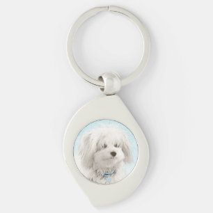 Coton de Tulear Painting - Niedliche Original Dog  Schlüsselanhänger