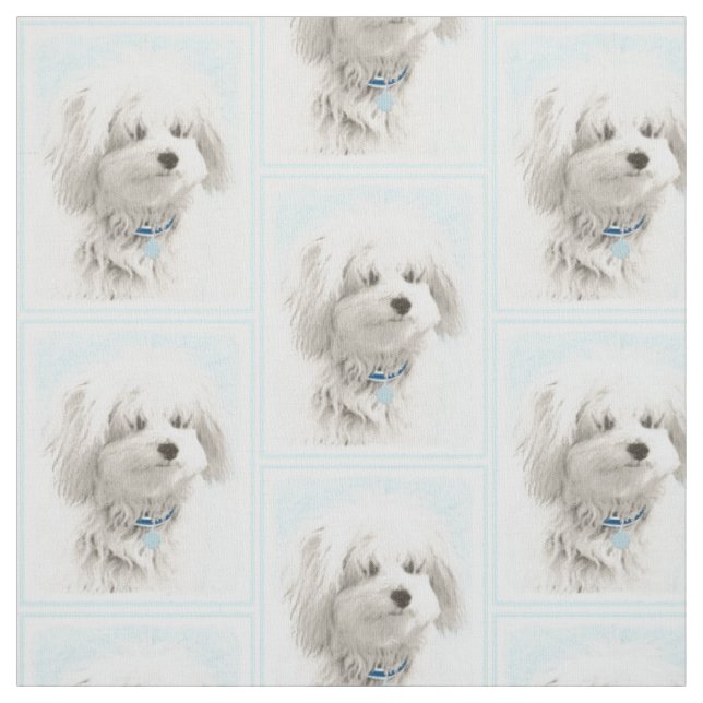 Coton de Tulear Painting - Niedliche Original Dog  Stoff (Muster)