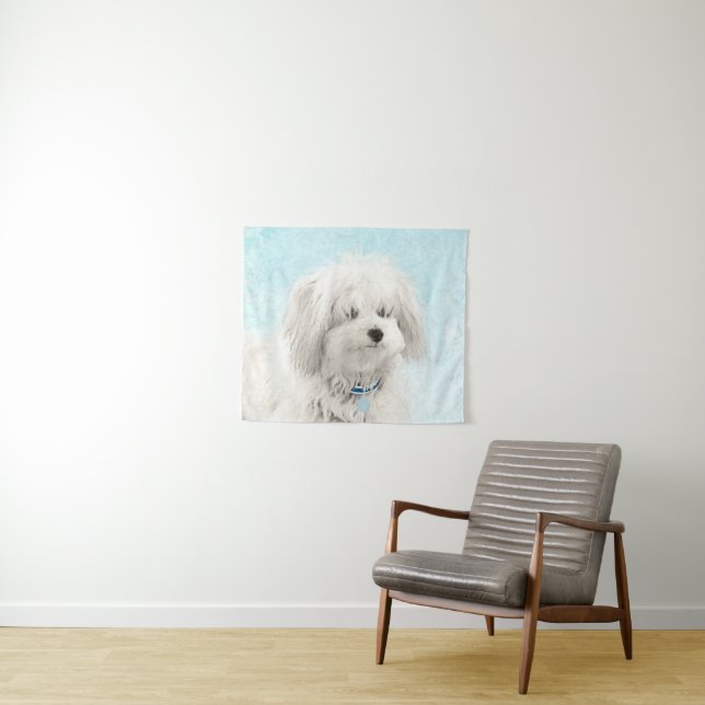 Coton de Tulear Painting - Niedliche Original Dog  Wandteppich (Beispiel (Horizontal))