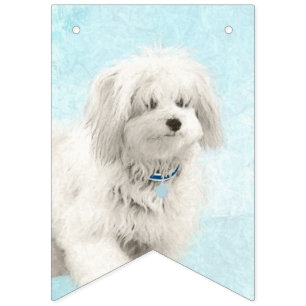 Coton de Tulear Painting - Niedliche Original Dog Wimpelkette