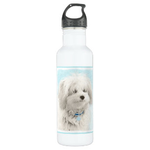 Coton de Tulear Painting - Niedliche Original Hund Edelstahlflasche