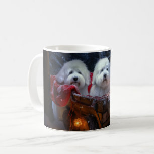 Coton De Tulear Snowy Sleigh Weihnachtsdekor Kaffeetasse