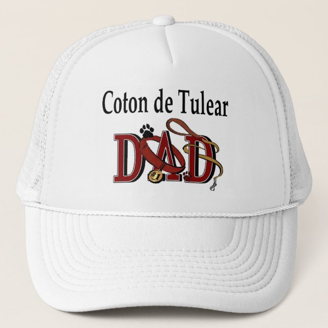 Coton De Tulear Vater Hat Truckerkappe (Vorderseite)