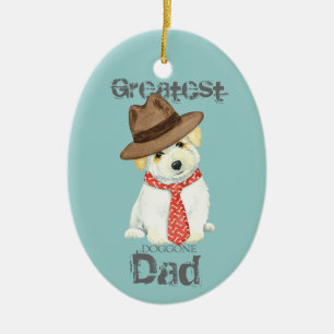 Coton de Tulear Vater Keramik Ornament