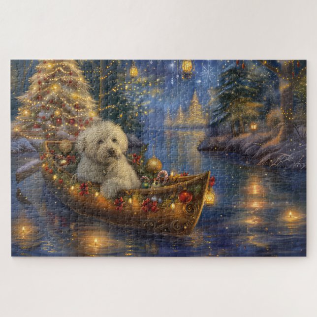 Coton De Tulear Weihnachtsreise (Horizontal)