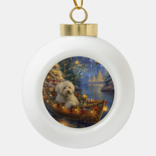 Coton De Tulear Weihnachtsreise Keramik Kugel-Ornament