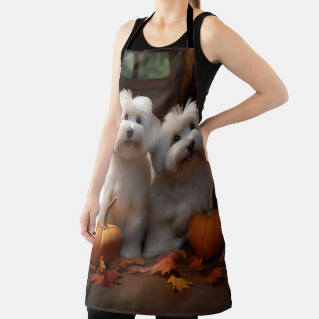 Coton De Tulear Welppy Autumn Delight Pumpkin Schürze (InSitu)