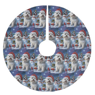 Coton De Tulear Winter Wonderland Christmas Joy Polyester Weihnachtsbaumdecke