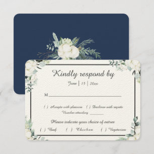 Coton d'Eucalyptus Felt Ecru Wedding Carte RSVP