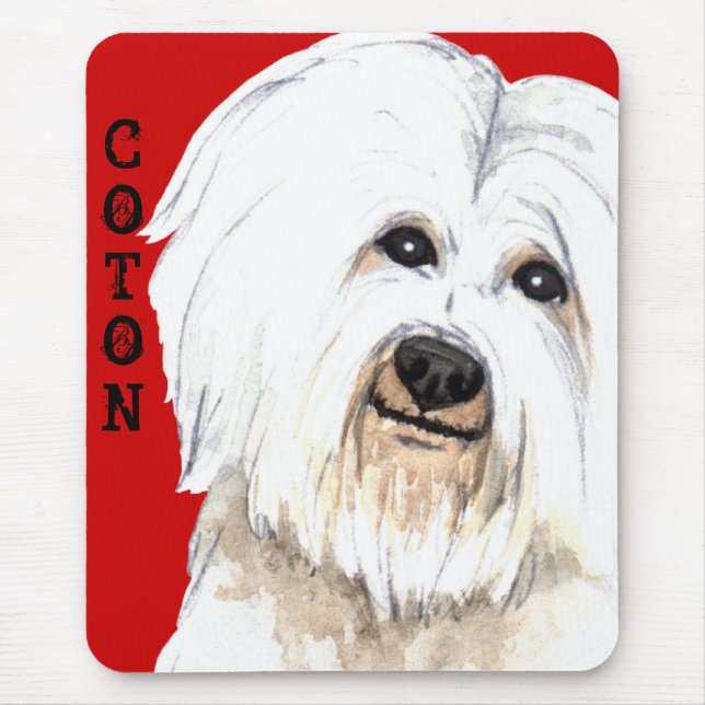 Coton-Farbblock Mousepad (Vorne)