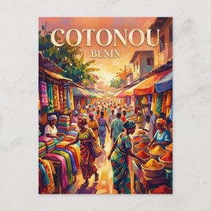 Cotonou-Markt Benin Postkarte