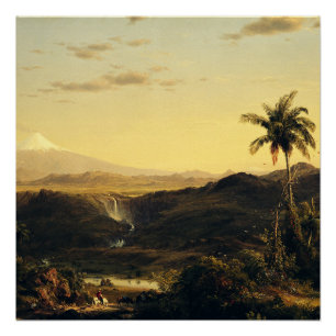 Cotopaxi aus den Anden von Frederic Edwin Ch Poster