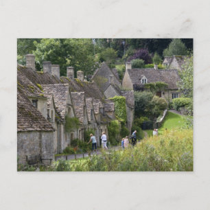 Cotswold Stone Hütten im Dorf Postkarte