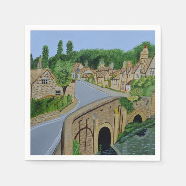 Cotswold Village England Serviette (Vorderseite)