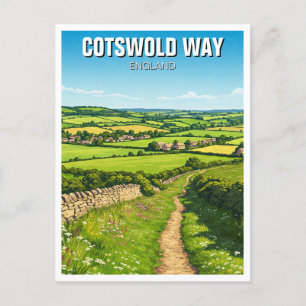 Cotswold Way England Travel Postkarte